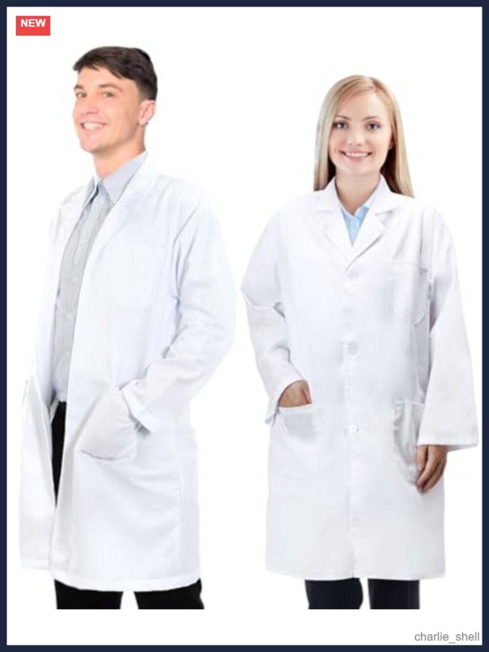White Lab Coat Unisex Doctor Costume Cosplay Halloween Men Adult